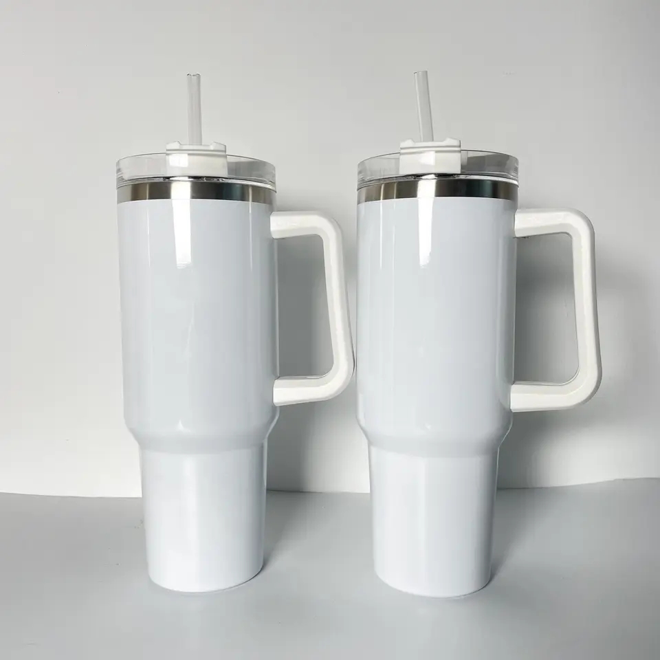 

Sublimation blanks Double Wall 40oz Tumbler with Handle Stanley Cup Stainless Steel Travel Mug Water Bottle Coffee
