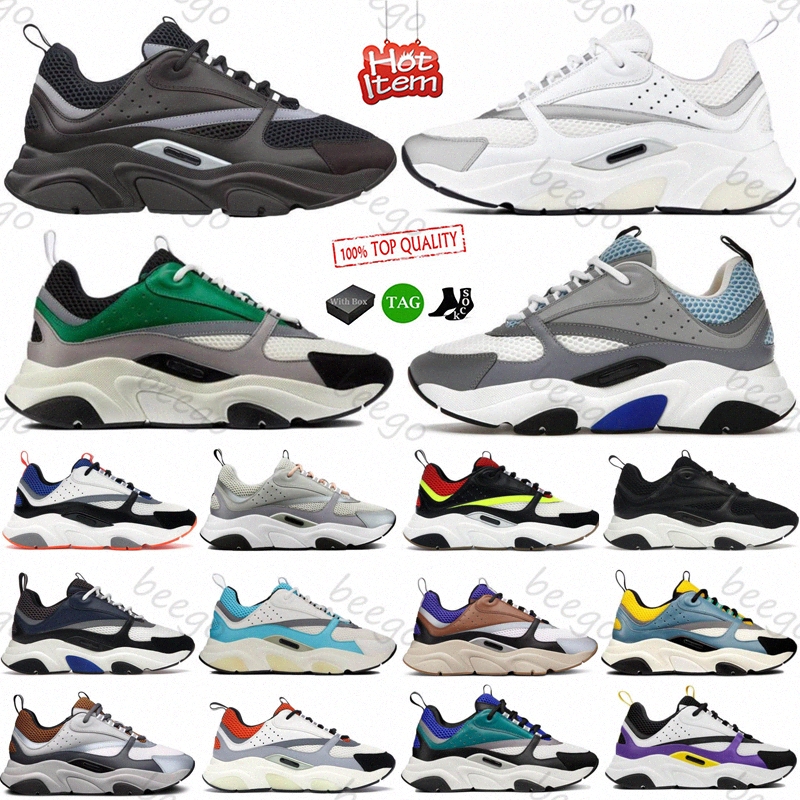 

Designer Luxurys B22 Running Shoes For Men Women Leather Calfskin Reflective Black Low-Top Technical Mesh Vintage Chunky B22s Trainers, #1