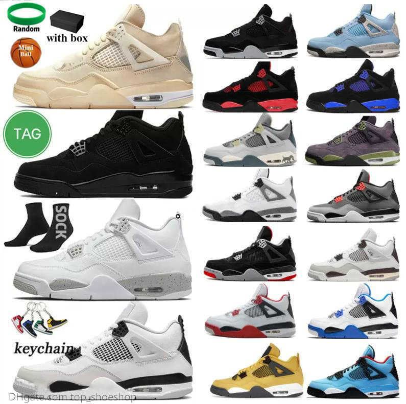 

Men women jumpman 4 Basketball Shoes Military Black 4s Cat Black Red Thunder University Blue Infrared Royalty Cactus Jack outdoor mens sneakers trainers, #30
