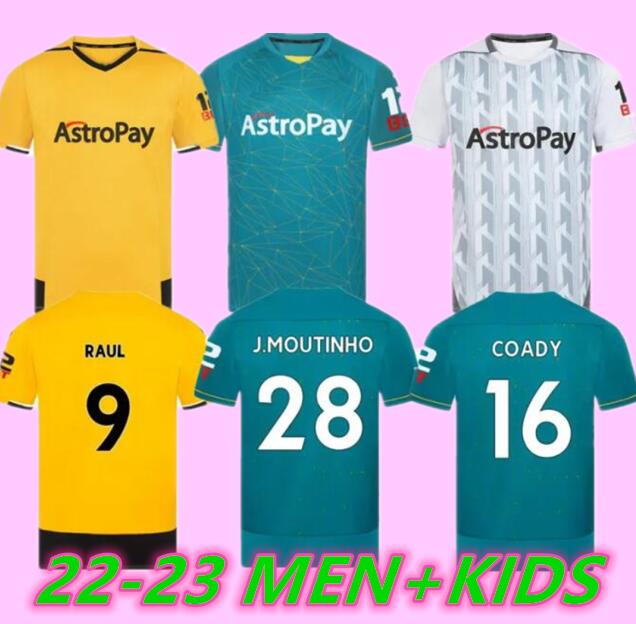 

22 23 SARABIA Wolves Soccer Jerseys RAUL MATHEUS NETO NEVES TRAORE 2022 2023 Wanderers PODENCE LEMINA HEE CHAN Wolverhampton Football Shirts Men Kit Kids uniform