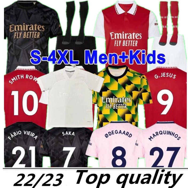 

4XL Fans version soccer jerseys Whiteout SALIBA Gunners 22 23 MARTINELLI G. JESUS 23 SMITH ROWE ARSen jersey SAKA All football shirt ODEGAARD kit Kid Equipment 1501