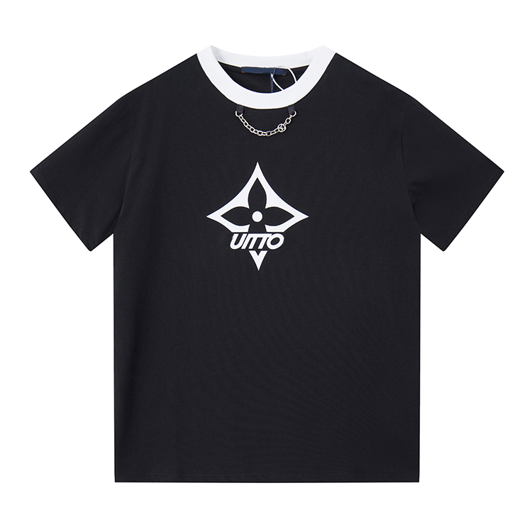 

Men's T-Shirts Letter Print T Shirts luxury Black Fashion Designer Summer High Quality Top Short Sleeve Size S-XXL, Clear