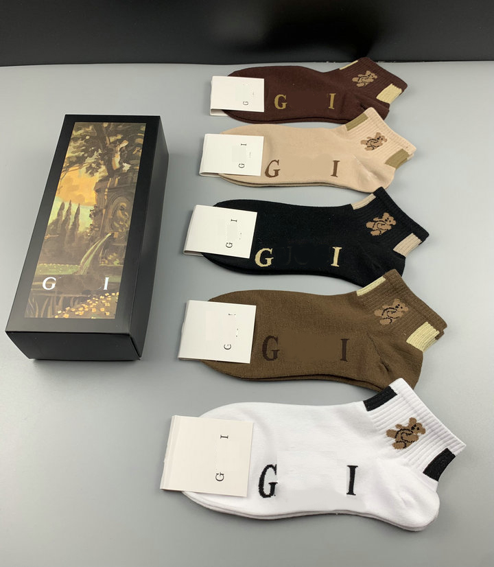 

men's socks and women's high sports and leisure quality cotton classic ankle letter breathable black and white mixed football basketball socks, 14