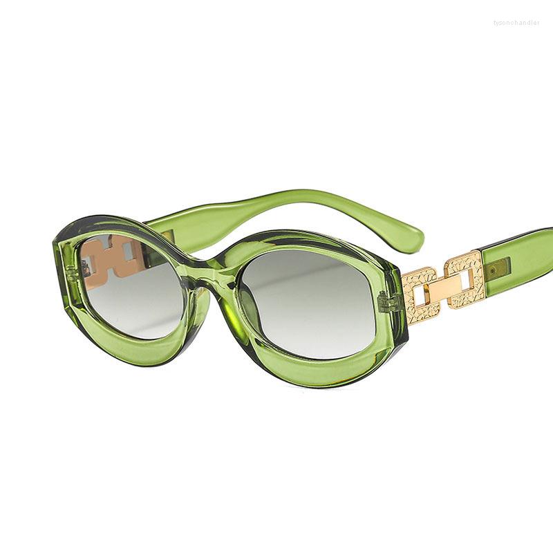 

Sunglasses 2023 Luxury Irregular For Women Advanced Sense Chain Decorative Leg Shades Glasses Hip-hop Fashion Punk Eyeglasses