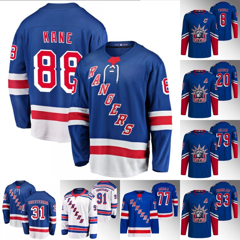 

#88 Patrick Kane NY Rangers 2022 Reverse Retro Jersey 79 K'Andre Miller Alexis Lafreniere Artemi Panarin Chris Kreider Mika Zibanejad Adam Fox Igor Shesterkin Jerseys, Womens 2022 reverse retro s-xxl
