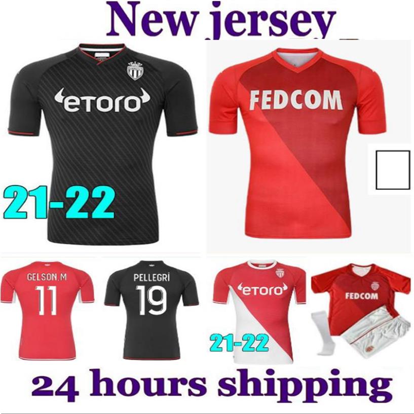 

2021 2022 AS MONACO SOCCER JERSEYS Volland JOVETIC maillots de foot Collector 21 22 B BADIASHILE BEN YEDDER GELSON FABREAGS GOLOVI307b, 2122 away