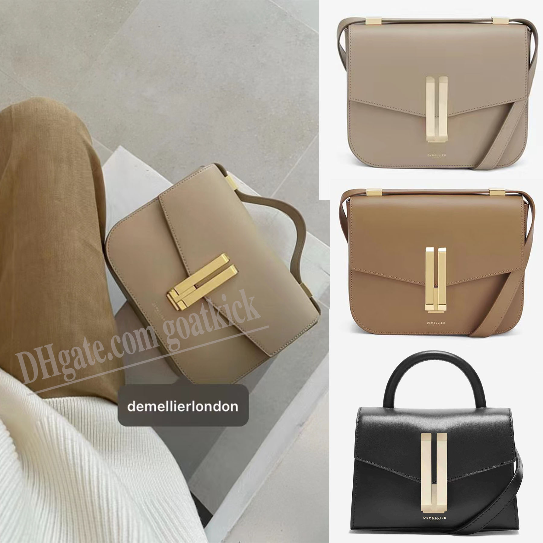 

Demellier bags the vancouver in taupe smooth nano Montreal Bag Women's Classic Crossbody Shoulder bags Small Handbag Handbags Women Designer Messenger Handbags