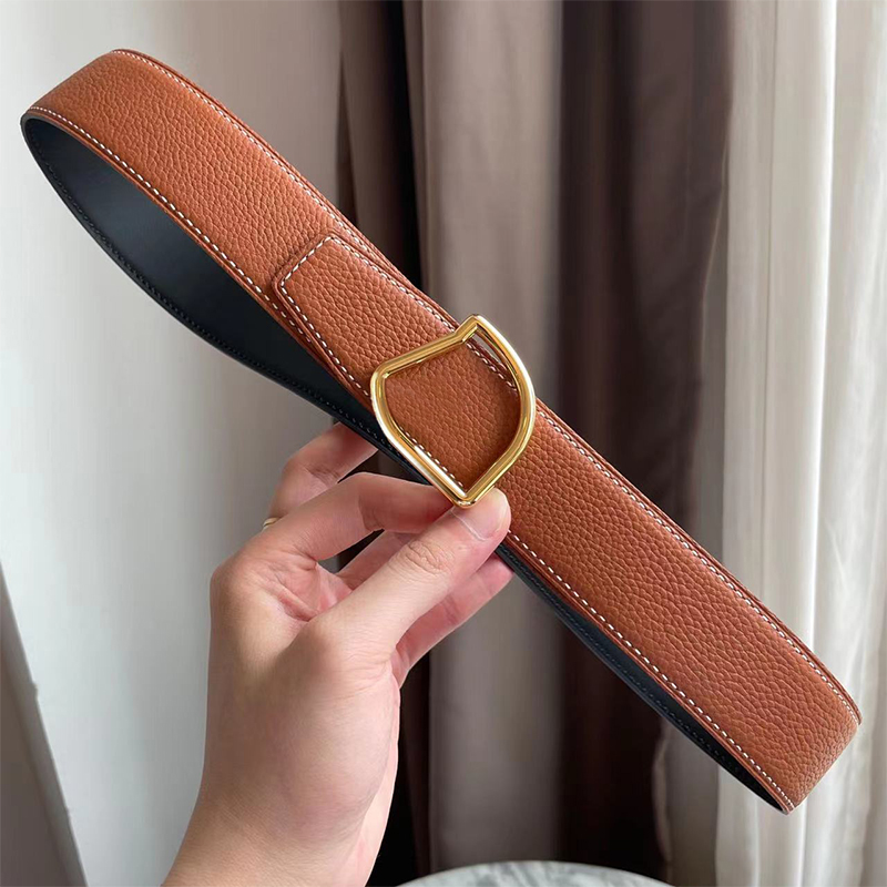 

belts for women designer belt Top fashionTogo leather mens and women designers double sided cowhide belts classic brown black 38mm Genuine Leather waistband, With logo