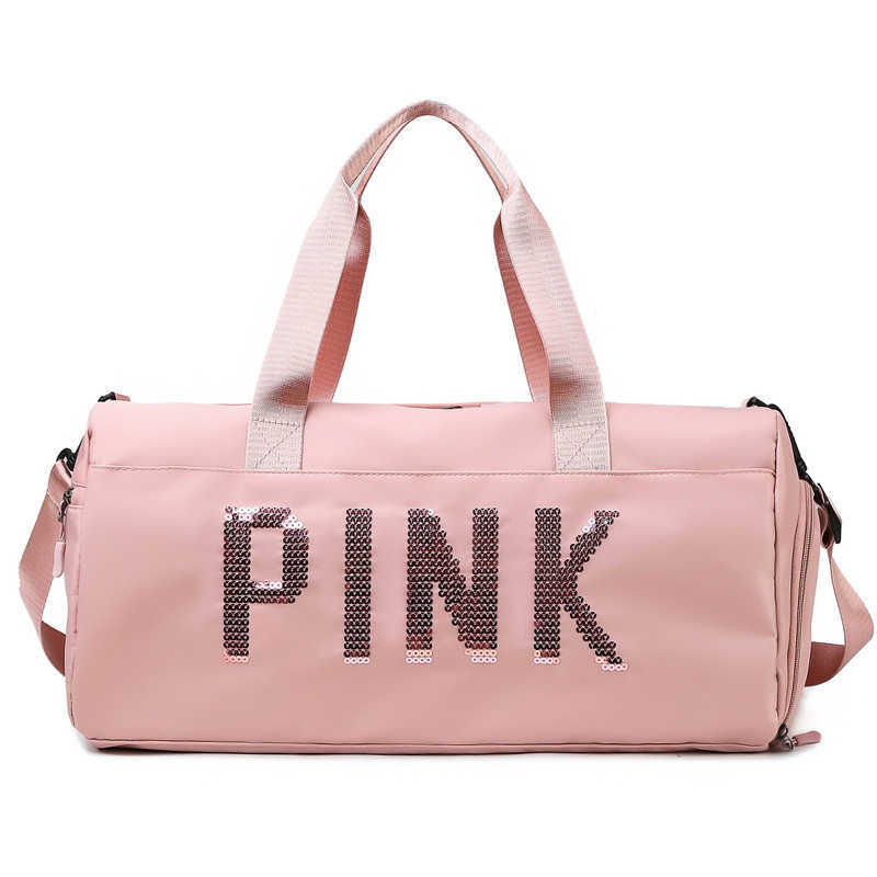 

Dry wet separation training handbag independent shoes female luggage bag one shoulder large capacity travel bag fitness bag, Black