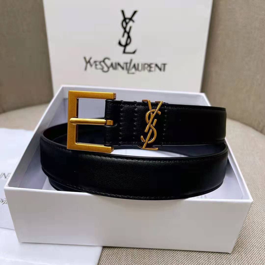 YSL belt for Women Genuine Leather 3cm Width High Quality Men saint laurent Designer Belts S Buckle cnosme Womens Waistband Cintura Ceintures