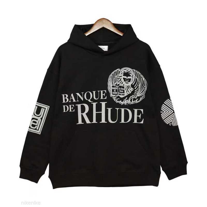 

Mens Sweater Rhude Designer Hoodie Letter-printed Long-sleeved Street Holiday Casual Couple's Same Clothing 23 S-xl K88