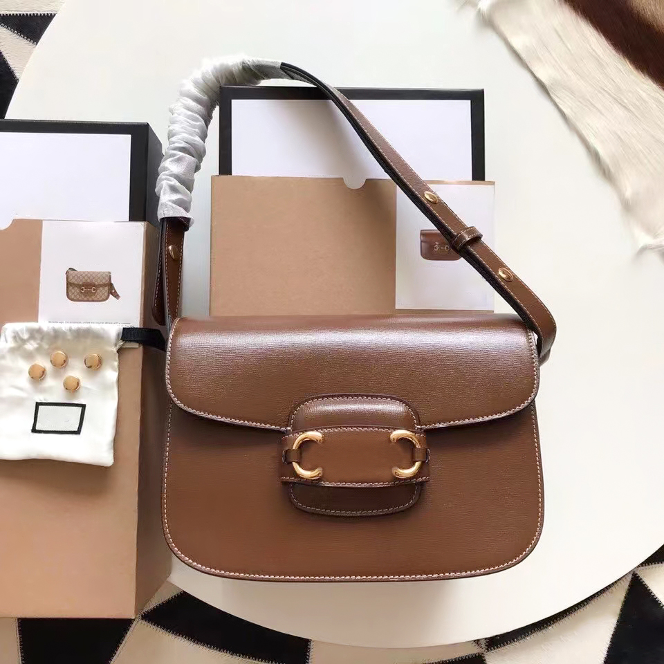 

Top quality Luxury totes Designer Nylon Metal clasp Handbags Women's man Genuine Leather double g horsebit 1955 bags Handbag Shoulder Crossbody Bags hobo bag Purses, Black