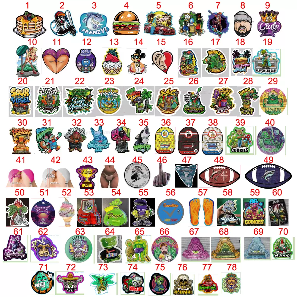 

3.5g unique special die cut shaped mylar bags 7.0g Flower smell proof zipper package jungle boys delta 8 coochie runtz backpack boyz sharklato jokes up