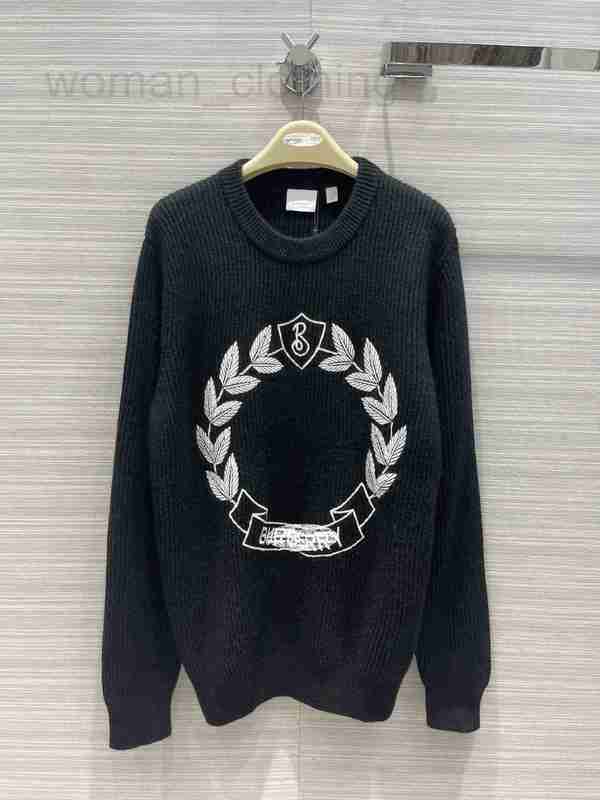

Men' Hoodies & Sweatshirts Designer Correct Equestrian Knight Wheat Ear Letter Embossed Round Neck Sweater Loose Version for Men and Women B9SD, Black