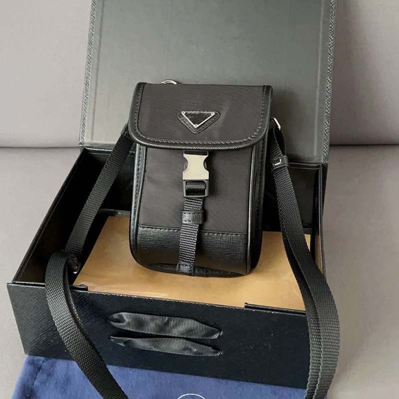 

Nylon Phone Bag Unisex Handbags Purses Men Women Shoulder Crossbody Bag Purse Triangle Sign Handbag Wallet