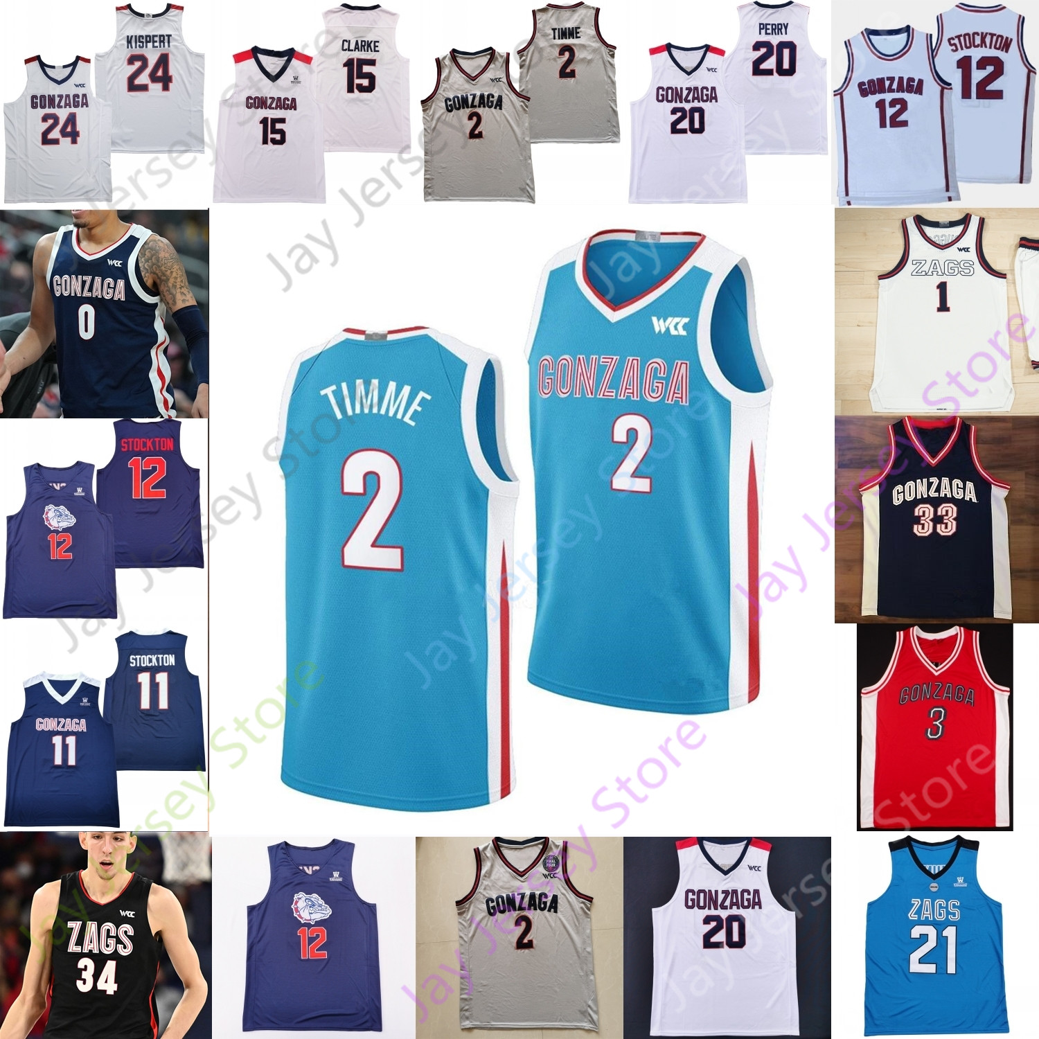 

Gonzaga Bulldogs Basketball Jersey NCAA College Drew Timme Julian Strawther Rasir Bolton Anton Watson Malachi Smith Nolan Hickman Suggs StocktonKispert Holmgren, Red