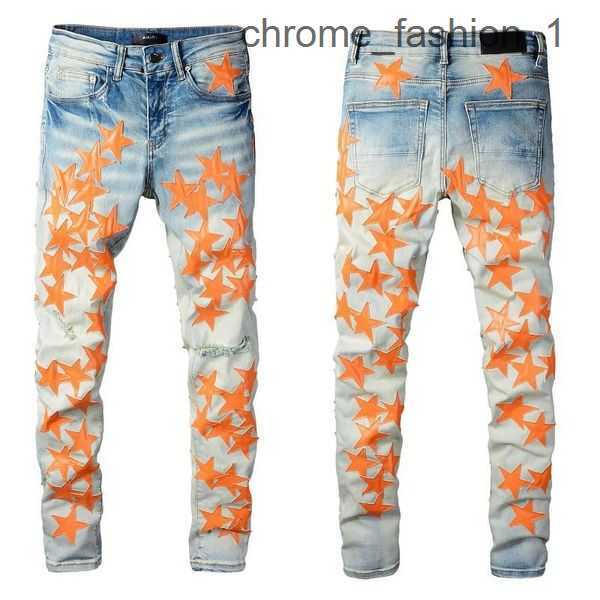 

Hop amirly Cycling Fashion Street Designer Embroidery Jeans High Mens Brand Broken Motorcycle Men Close-fitting hip Slim Pencil 10 TOC3, 13