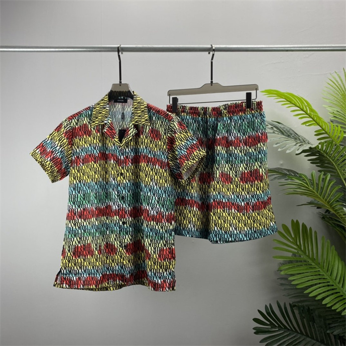 

2 summer fashion Mens Tracksuits Hawaii beach pants set designer shirts printing leisure shirt man slim fit the board of directors short sleeve short beachs#20