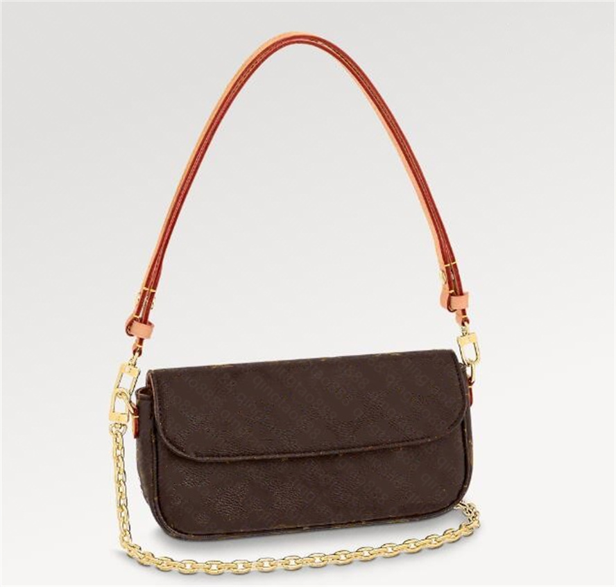 

Genuine leather WALLET ON CHAIN IVY crossbody Bags Luxury Women's mens Designer purses tote Messenger wallets square handbags two shoulder straps Chain Bag, Airbag [no bag]