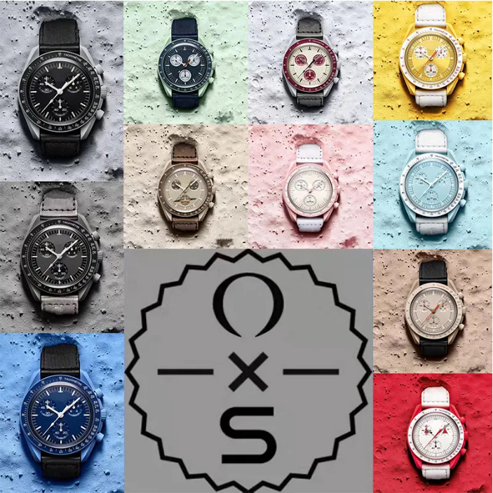 

moonswatch Bioceramic Planet Moon Mens Watches Full Function Quarz Chronograph Watch Mission To Mercury 42mm Luxury Limited Edition Master Wristwatches, Box