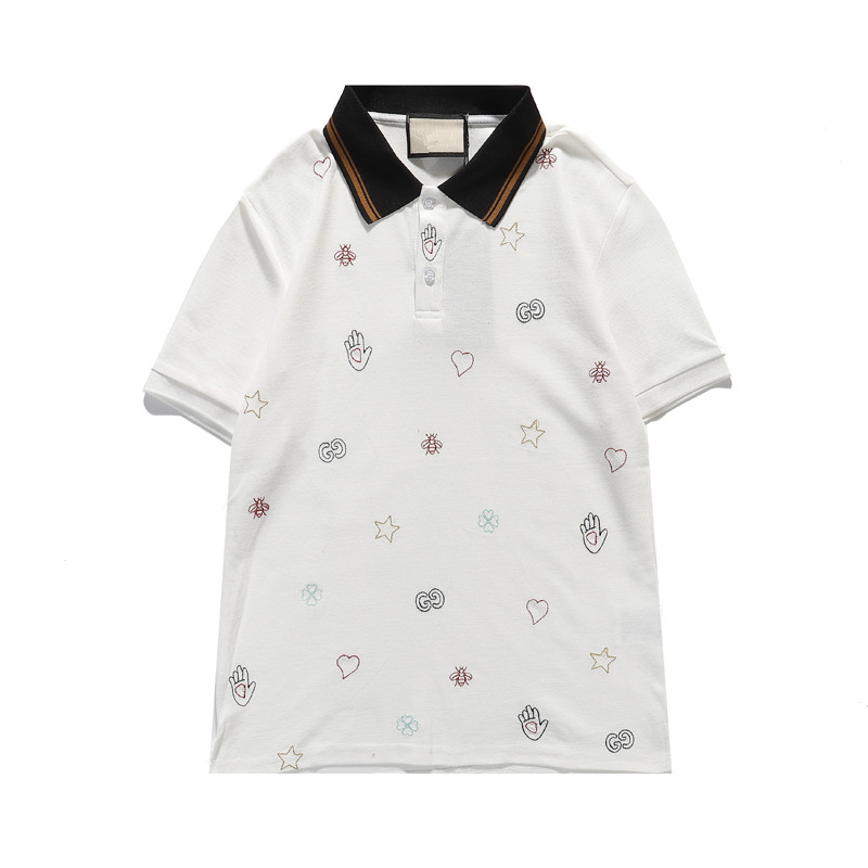 

Luxury Designer Polo Shirts Polos Men Casual Men T Shirt Snake Bee Letter Print Embroidery Fashion High Street Man Tee 9EZG, 19