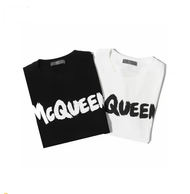 

mens t shirts Letter Print T Shirts luxury Black Fashion Designer Summer High Quality Top mcqueen Short Sleeve Size S-XXXL, Customize