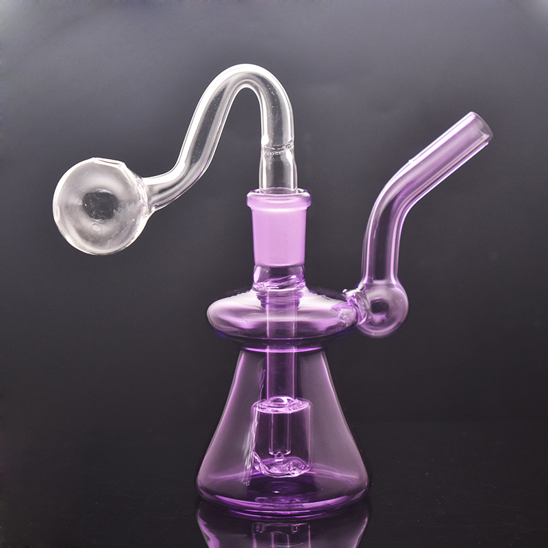 

Cheapest Mini Glass Bongs Oil Burner Dab Rigs 14mm Female Pink Purple Matrix Perc Small Bubbler Beaker Bong Water Pipes with Curved Oil Bowls
