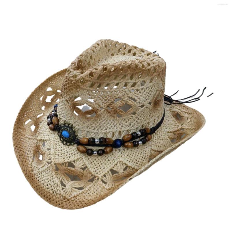 

Ball Caps Sunshade Casual Outdoors Beach Adult Straw Cap Light Jazz Summer Cowboy Hat Baseball, Beige