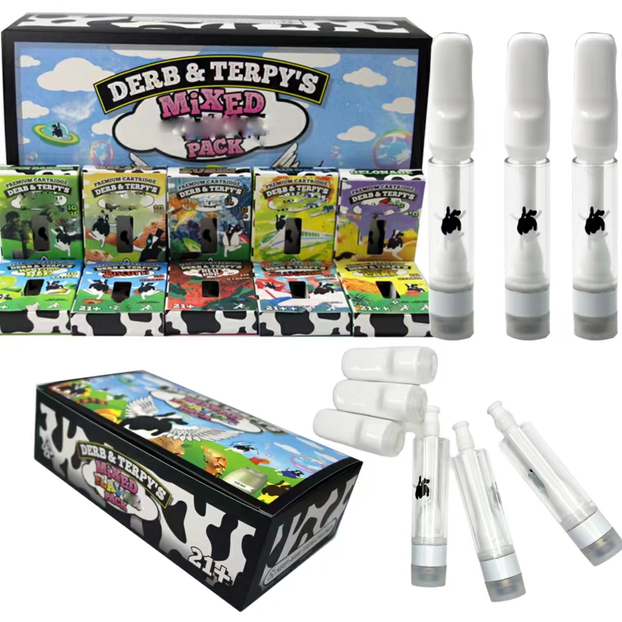 

Derb Terpy Full Ceramic Glass VapeCartridge Atomizers 1.0ml Ceramic Glass Tank Vaporizer Empty Cartridges 510 Thread Thick Oil Carts with gift boxes