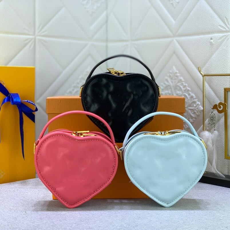 

Designer Shoulder Bag Tote Bags Quality Leather Handbag Fashion Women Handbags Bags Purses Heart-shaped Ladies Fashion Crossbody Bags, Multi-color