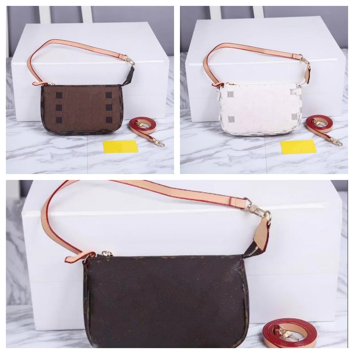 

designer luxury handbag crossbody tabby shoulder bag for women pu leather female fashion letters lady cross body bag 66789, Coffee check