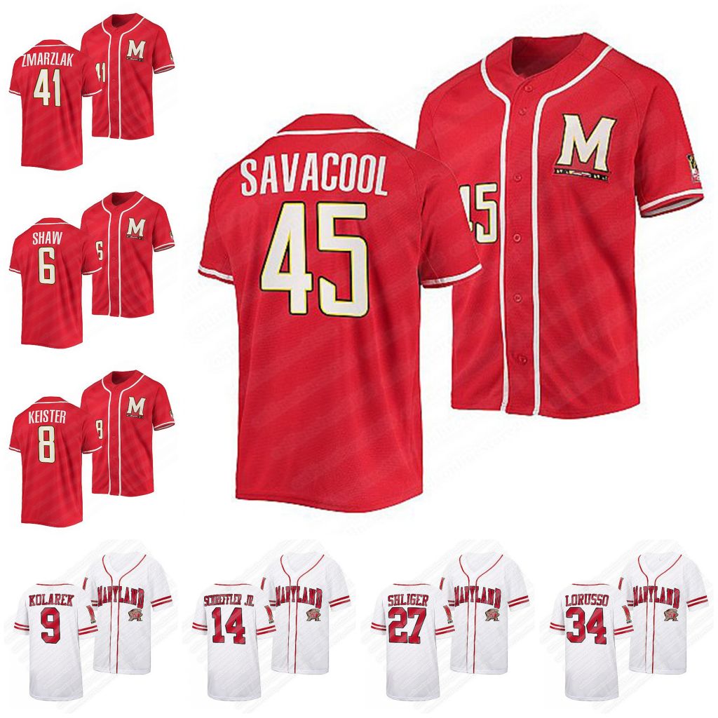 

45 Jason Savacool Maryland Terrapins Baseball Jersey Kevin Keister Riley Langerman Tony Schreffler Jr. David Falco Andrew Johnson Luke Shliger College Jerseys, Custom 3