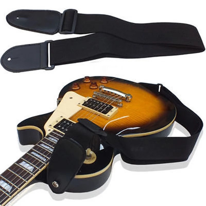

38-41inch Universal Guitar Strap Adjustable Nylon Guitar Belt with PU Leather Ends for Folk Wooden Classical