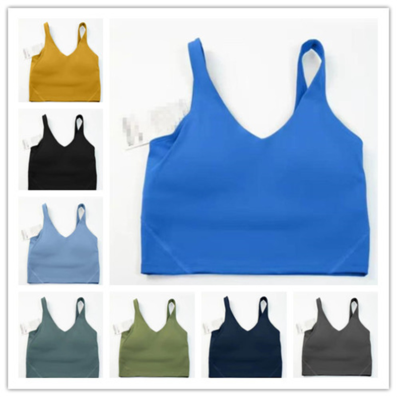 

2023 Yoga outfit lulu lemons U Type Back Align Tank Tops Gym Clothes Women Casual Running Nude Tight Sports Bra Fitness Beautiful Underwear Vest Shirt JKL, 11