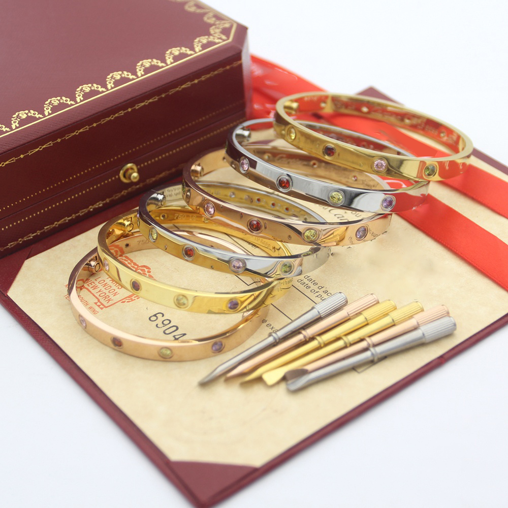 

designer bracelet titanium steel bracelet luxury mens and womens 18k rose gold fashion popular do not fade color bracelet trend stainless steel accessories 17 -19