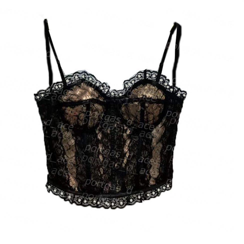 

Luxury Embroideried Lace Corsets Brand Sexy Black Push Up Bustiers Womens Vintage Bottoming Sling Tops Designer Fishbone Corset To266d, Real photo pls contact me