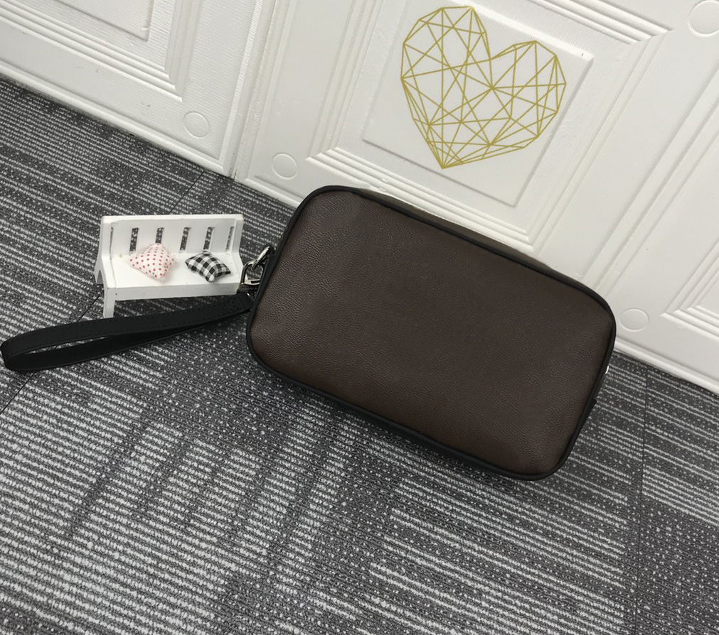 

Fashion designer mens clutch bags luxury KASAI purse womens leather wallets Highs quality monograms Damier Graphite handbag card holders original mini bag #663, 41663#brown plaid