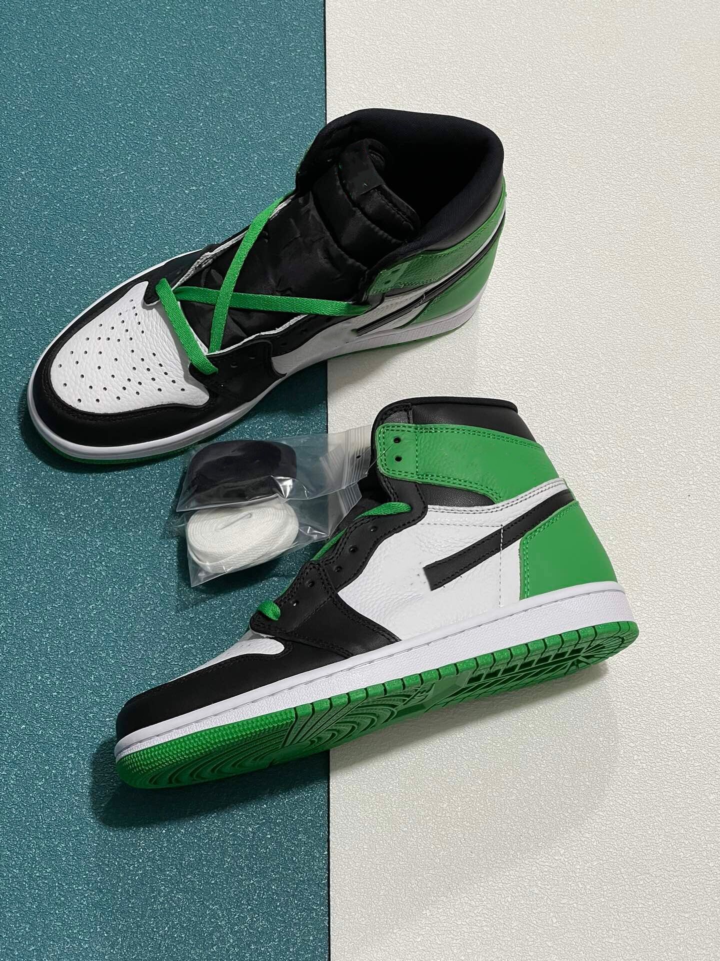 

top quality Casual Shoes Men Women Jumping I Basketball 2023 Latest Jumpman 1 1s High OG Celtics Gorge Green Metallic Silver White Boys Girls Designer Sneakers