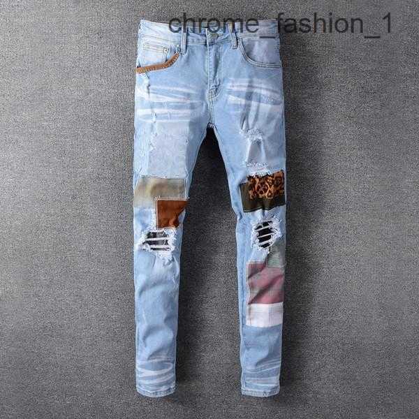 

s Biker Denim amirly Distressed Ripped Mens Slim Straight Womens for Men Designers Print Army Jeans Fashion Mans Skinny Pants 2 H8RQ