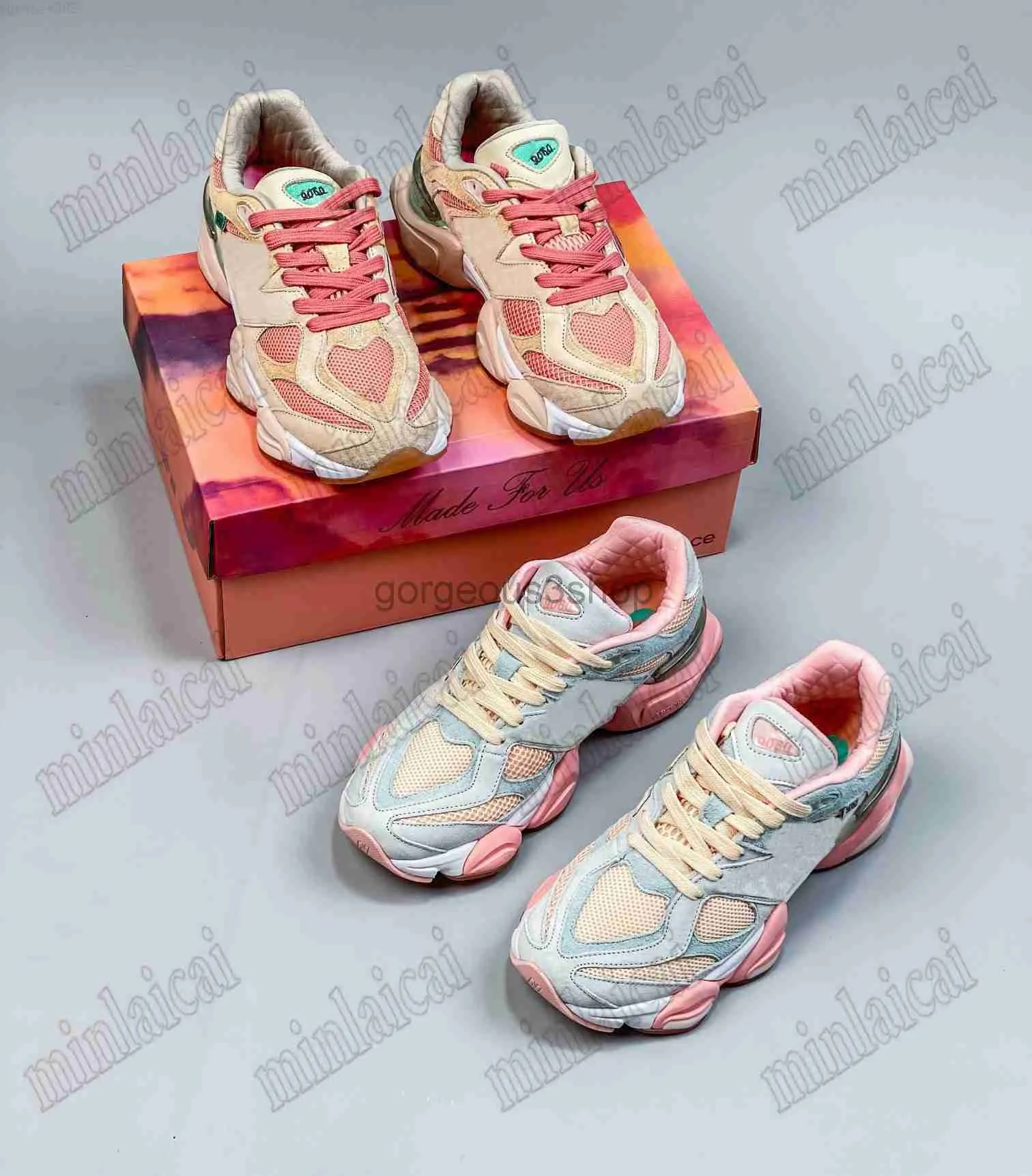 

9060 Sports Shoes Trainer Leather Sneaker Baby Shower Blue N9060 Inside Voices Penny Cookie Pink Mesh Suede Joe Freshgoods X New AbW, 01