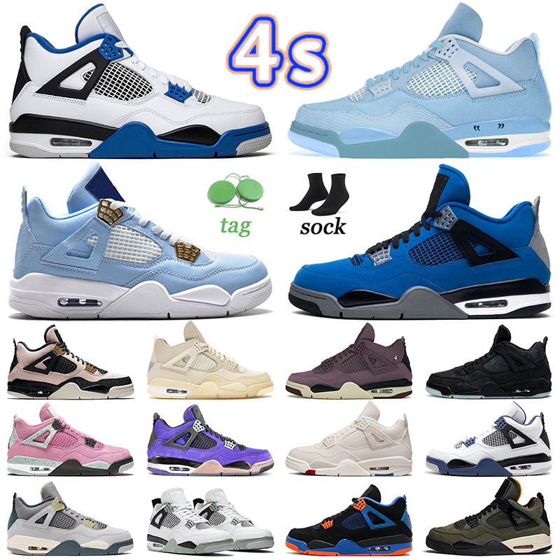 

Original Jumpman 4s basketball shoes 4 low men women sneakers outdoor trainers Eminem Encore GS Motorsport OW-Blue Blue White Silt Red Tvs, J54 40-47 undefeated