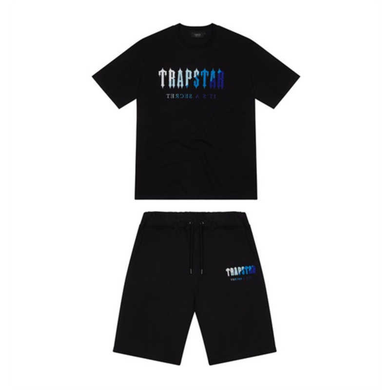 

Designers Top Trapstar New Mens t Shirt Short Sleeve tee Outfit Chenille Tracksuit Black Cotton London Streetwears Jogging Pants, White suit