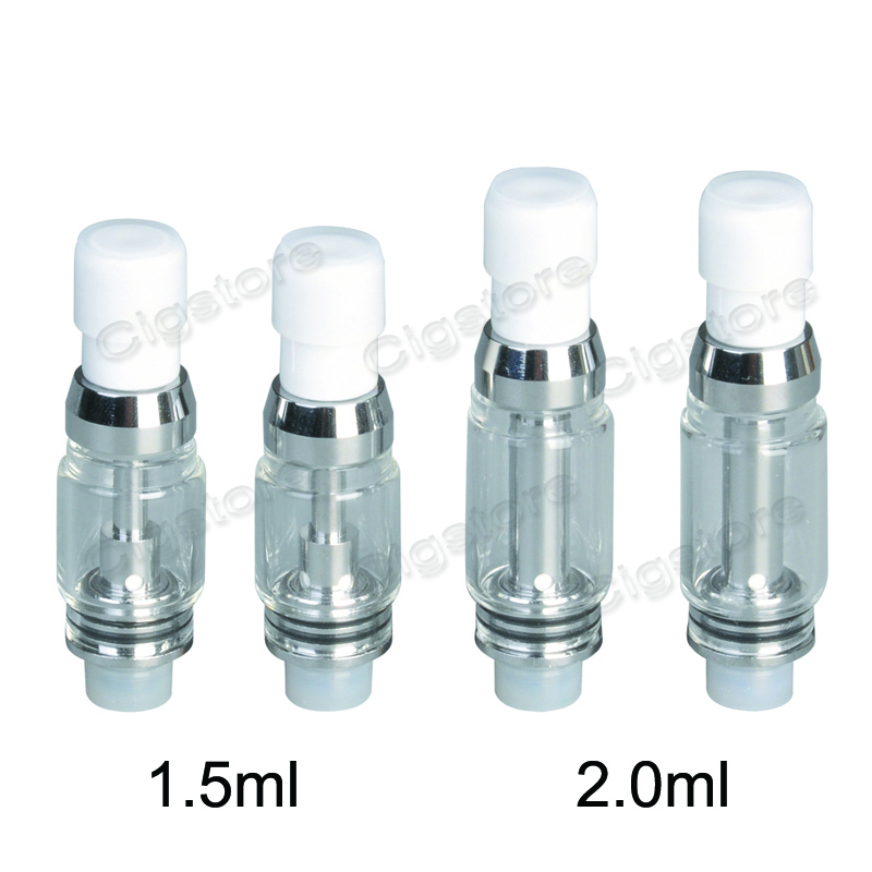 

White Ceramic Cartridges Empty Vape Pen Cartridge 1.5ml 2ml Vape Carts for 510 Thread Battery Thick concentrate Oil Atomizers