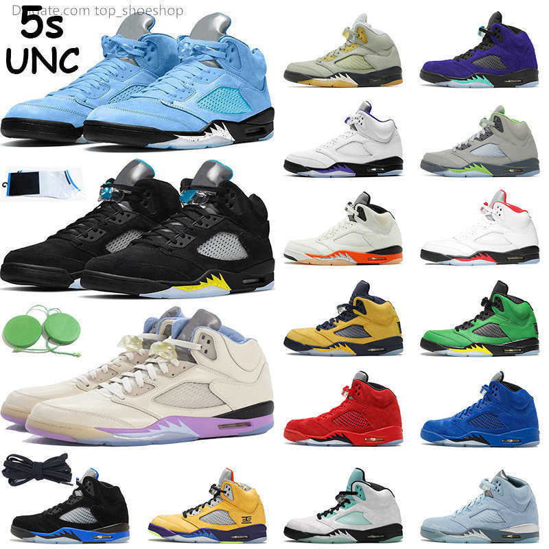 

Jumpman 5 Retro Basketball Shoes Men 5s Green Bean Dark Concord Racer Blue Raging Bull Red Suede Jade Horizon Sail What The Easter Mens Sneakers Trainers, 33