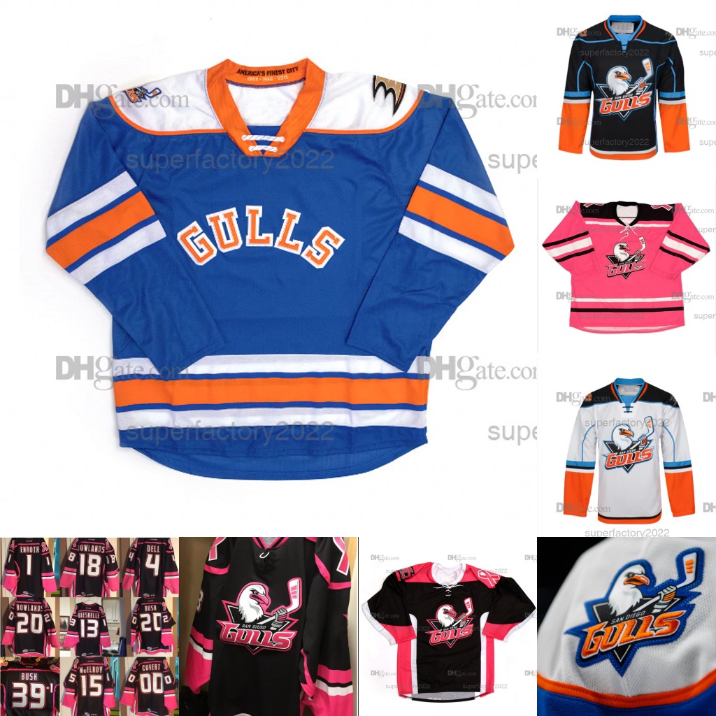 

Custom San Diego Gulls Jersey CHASE DE LEO BRAYDEN TRACEY JOSH LOPINA JACOB PERREAULT PAVOL REGENDA DMITRY OSIPOV BRYCE KINDOPP BRENT GATES JR. AUSTIN STRAND, 21 black