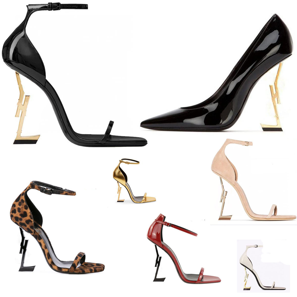 

Women Shoes Designer Pumps 10cm High Heels Sandals Fashion Beach Dress Shoe Lady Sandal Leather Wedding Banquet Party, 018