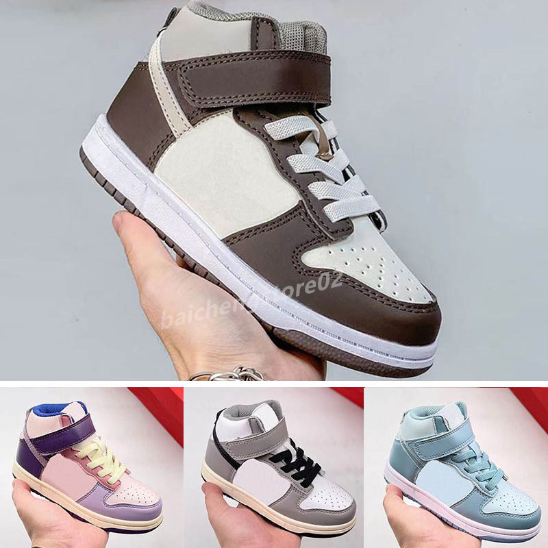 

2023 Kids Mid Shoe Dunks Sb Athletic Boy Girls White Panda children sports sneakers designer walking basketball trainers toddler infants 24-35 B9, Color 1