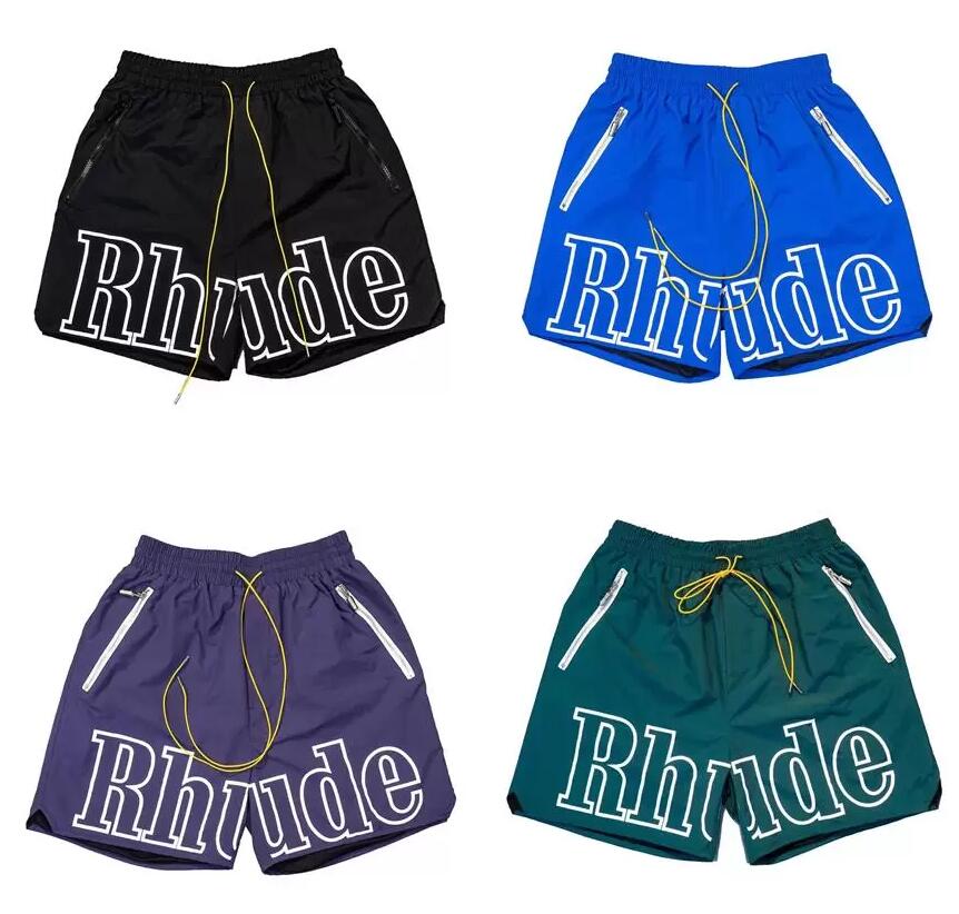 

Designers RHUDE Shorts Mens Basketball Short Pants 2023 Luxurys Summer Beach Palm Letter Mesh Street Fashion Sweatpants oversize size S-XL, Add postage