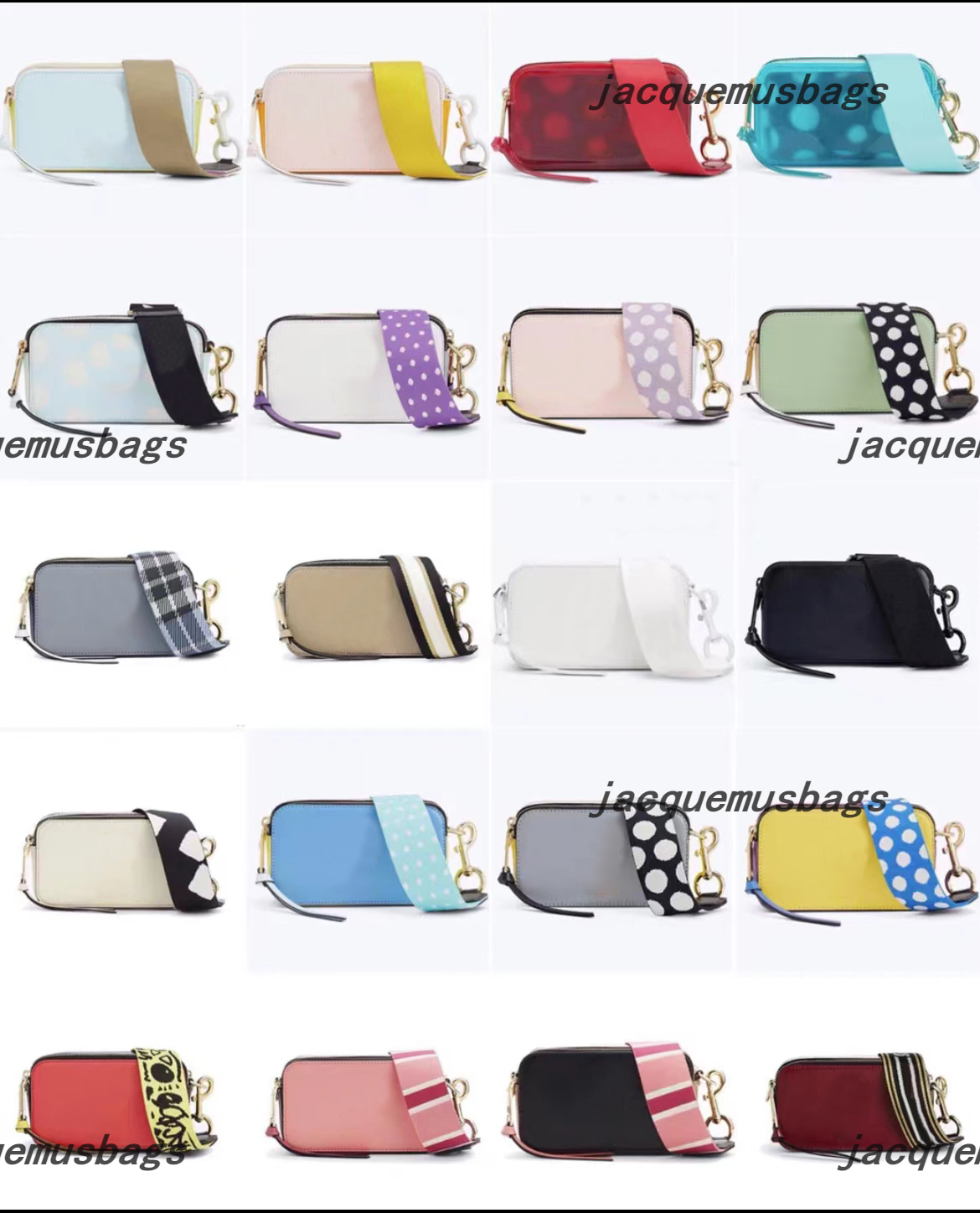 

Marc Jocobs Womens Mens Snapshots Camera Bag Famous Texture Bags Shoulder Handbag Designer Luxury Bags Leather Purses Wallet Handbag Size 55K0, Color 1