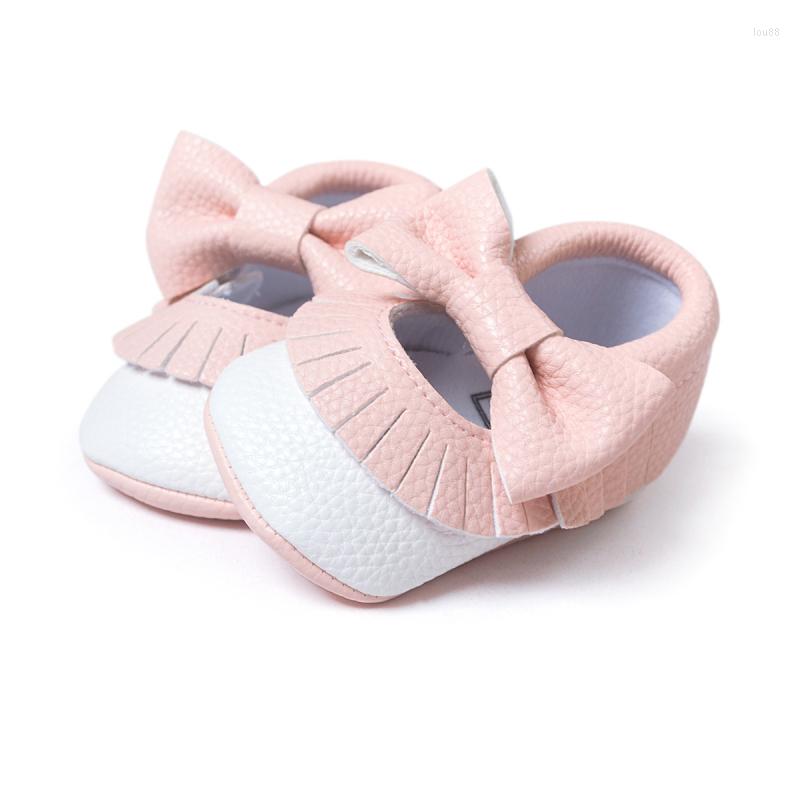 

Athletic Shoes -6 Months Born Toddler Baby Girls Soft Crib Non-slip Tassel Bow Sneakers Walking Comfortable For Kids, White